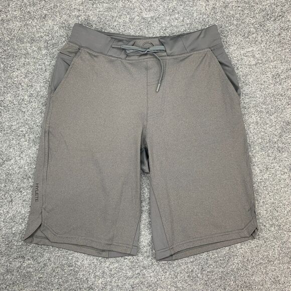 Hylete Training Shorts Mens XS Extra Small Gray Drawstring Stretch Gym Athletic - Picture 2 of 13